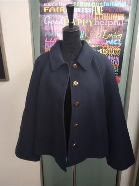 J. Crew Navy Wool Pea Coat!.